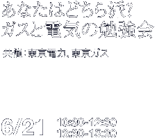あなたはどちら派？ ガスと電気の勉強会　共催：東京電力、東京ガス